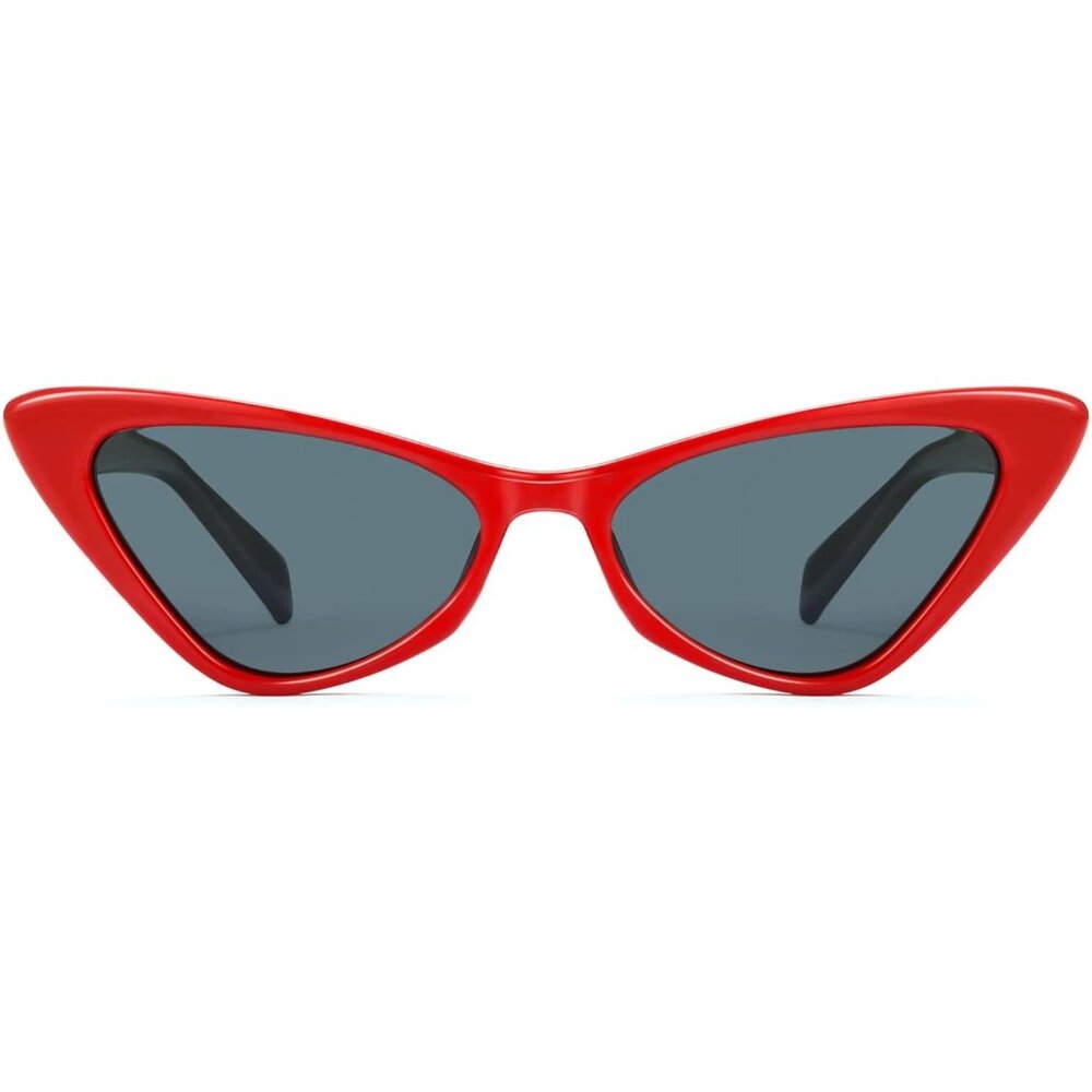 Retro Cat Eye Polarized Sunglasses for Women Vintage Tinted Lens Trendy Cateye